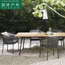 Outdoor rattan tables and chairs Villa Garden Club Rattan tables and chairs Sales Department Hotel Restaurant Model room Courtyard rattan tables and chairs