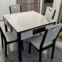 Modern simple solid wood mahjong machine automatic mahjong dining table all-in-one machine hemp rectangle upstairs to home
