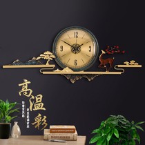 New Chinese hanging clock Living room Home Creative quartz Clock Atmosphere Nordic hanging bell minimalist modern light lavish pure copper timepieces