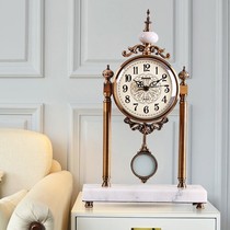 American light luxury clock clock clock living room decoration ornaments clock European retro fashion creative large desk clock