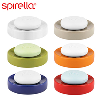 Swiss brand SPIRELLA water column Tube creative color ceramic round handmade soap box drain soap box