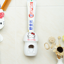Creative Hello Kitty childrens toothpaste device Single-pack automatic cartoon cute toothpaste rack Household suction wall type