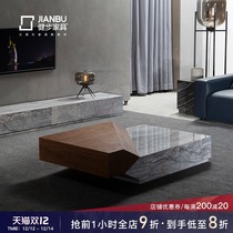 Coffee table simple modern light luxury furniture Nordic style designer small apartment living room creative marble coffee table