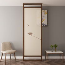 New Chinese style entry solid wood screen porch partition living room modern simple small apartment decoration Flat Wind Home barrier