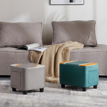 Light luxury small stool home shoe stool Net red door wearing shoes stool tea table low stool technology cloth sofa footrest bench