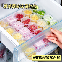 Onion ginger garlic storage box freezer refrigerator fresh-keeping box food-grade green onion preparation special sub-packing box passion fruit bottle