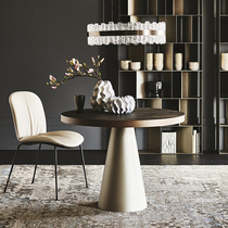 Light luxury Rock board negotiation table post-modern small household small round table simple round restaurant small round table combination