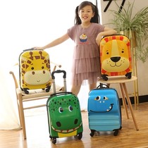 Childrens box suitcase cute boy suitcase Net red trolley case 2021 New Cartoon universal wheel