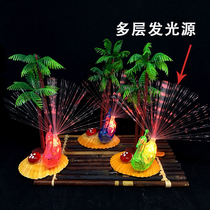 Hotel restaurant sashimi dishes plate decoration flowers and grass creative small ornaments sushi surrounding small flower peacock flower