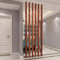 Screen partition toilet door-to-door toilet solid wood bar living room porch free vertical bar simple bedroom