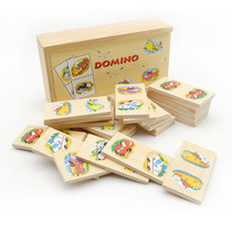 Wooden animal Dragon game wooden puzzle building block children 3-6 year old fruit matching intelligence toy
