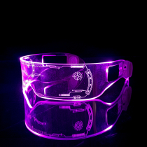 led sci-fi sense colorful glowing glasses super cool Net red cyber children burst glitter glasses bar trampoline props