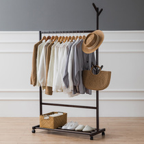 Clearance solid wood coat rack hangers floor bedroom Net Red simple clothes hanger clothes hanger corner rack