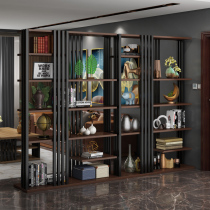 Entry porch partition screen Chinese living room partition wall shelf into the house to stop the log wind decorative fence screen