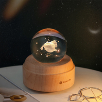 Dream crystal ball ornaments music box wooden music box girlfriends practical birthday gifts for girlfriends Christmas