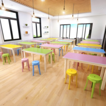 Afternoon Support Desk Small Dining Table Dining Table Chair Stool School Training Table Stool Hosting Training Table