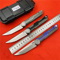 NOC fate Mech folding knife M390 steel folding knife titanium alloy outdoor camping for survival knife sharp small knife