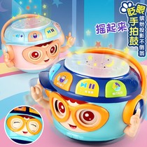 Childrens tumbler hand beat drum Educational early education 0-1 year old baby toy music beat drum 3-6 months baby 12