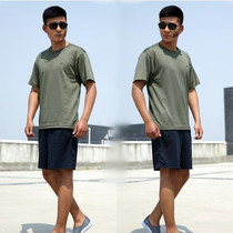 Summer physical training set mens tactical military fans short sleeve round neck fitness suit shorts quick dry military training uniform Tt shirt shirt