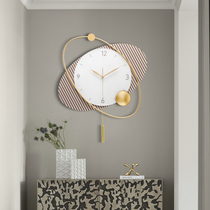 Creative decorative wall clock living room home fashion clock light luxury wall watch clock silent modern simple quartz clock