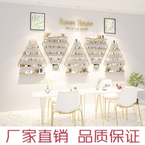 Nail display rack shelf Wall shelf Wall-mounted multi-layer light luxury commercial decorative rack placement rack Triangle