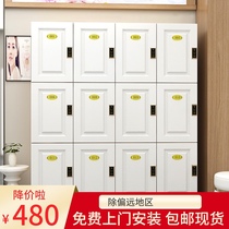 Locker Wooden Workers Cabinet Gym Storage Cabinet Barber Hairdressing Shop Change Wardrobe Beauty Salon Locker with Lock