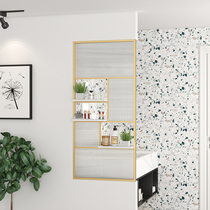 Nordic stainless steel Changhong glass partition living room home storage porch screen sink half wall partition decoration