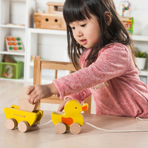German EverEarth baby drag toy duck egg pull car pull rope toy children pull car hand pull toy