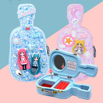Childrens diy violin music box making material package Music box guitar artificial cream adhesive sticker toy