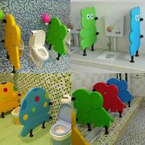 Kindergarten toilet baffle toilet partition toilet urine squatting pit baffle children cartoon waterproof plastic partition