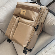 Multifunctional ultra-light and silent boarding luggage 20-inch Oxford cloth consignment 24 expandable tie rod suitcase large 28
