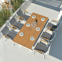 Outdoor table and chairs patio garden table and chairs Villa Exterior Swing Casual Table And Chairs Open-air Balcony Terrace Rattan table and chairs Composition