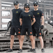 Physical training suit short-sleeved summer camouflage military fans T-shirt men Chinese special forces training tactics T-shirt military uniform women