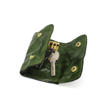 SEEPTEMBER 27 DESIGNS Japan-ROK head layer cow leather key bag male retro ruffle genuine leather zero wallet woman