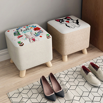 Changing shoes stool Home doorways Creative minimalist modern cartoon wearing shoes stool in door closed stool storage stool