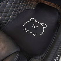 Car mat single single universal non-slip carpet cartoon easy to clean cute universal stepping anti-dirty pad ladies foot pad