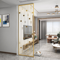 Nordic Wrought iron screen partition wall decoration entrance Stainless steel screen Living room Dining room Light luxury modern simplicity