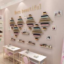 Nail art shelf wall-mounted net red nail oil glue display display rack Nail shop wall storage decoration mask rack wall