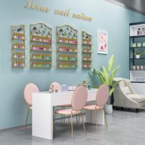 Nail shop Nail Polish glue shelf wall hanging nail art wall rack U-shaped nail polish display rack cabinet iron European style