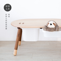 Wait a few wood and so on game table Maple all solid wood desk drawing coffee table toy table childrens room furniture