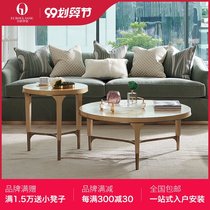 Ancient European family modern luxury American sofa side a few small round table simple side a few European small table set J009