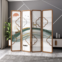 Nordic screen folding mobile partition living room solid wood simple modern European bedroom shielding home creative folding screen