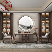 New Chinese style solid wood tea table and chair combination modern simple tea table Zen Kung Fu tea table tea set one furniture