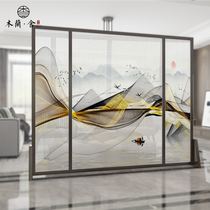Screen partition wall Chinese decoration living room office hotel lobby luxury modern solid wood entrance porch screen