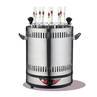 kebab大款立式烧烤炉无烟自动旋转式10钎十烤串家用不锈钢烤肉机