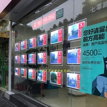 Glass window stickers intermediary Billboard custom-made real estate water brand LED hanging light box housing source luminous information display board