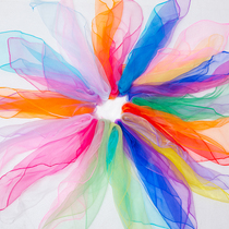 Childrens dance silk scarf Gauze Jiaozhou Yangge handkerchief handkerchief square towel Dancing hand yarn Wind crisp rain memory performance props