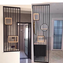 Nordic light luxury screen simple creative entrance entrance iron decorative frame guest restaurant shelf hollow partition wall