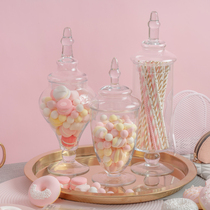 Glass sugar jar cute childrens photography shooting props model room decorative ornaments dessert table window scene arrangement