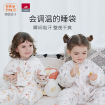 little tiny baby split leg thermostatic sleeping bag autumn winter baby sleeping bag anti kicking child Spring and Autumn long sleeve
